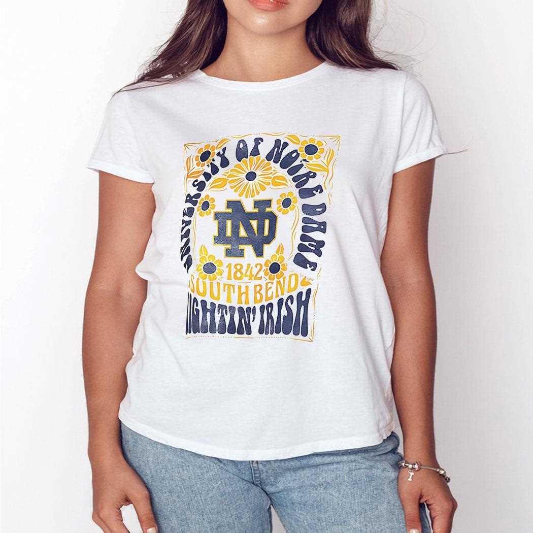 Notre Dame Fighting Irish Pressbox Womens Harmony 1842 Vintage Shirt Notre Dame Fighting Irish Pressbox Womens Harmony 1842 Vintage Shirt
