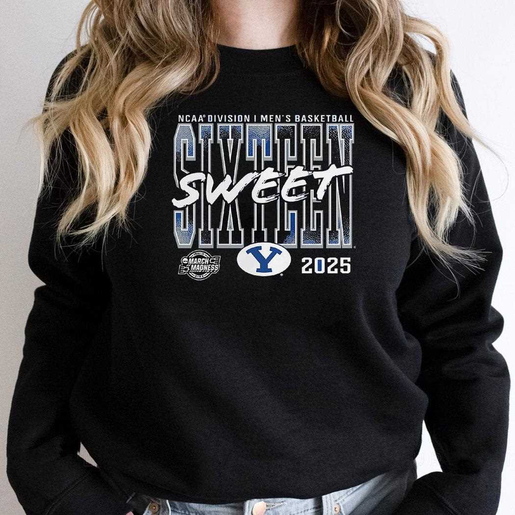 Byu Cougars 2025 Ncaa Mens Basketball Tournament March Madness Sweet 16 Shirt Byu Cougars 2025 Ncaa Mens Basketball Tournament March Madness Sweet 16 Shirt