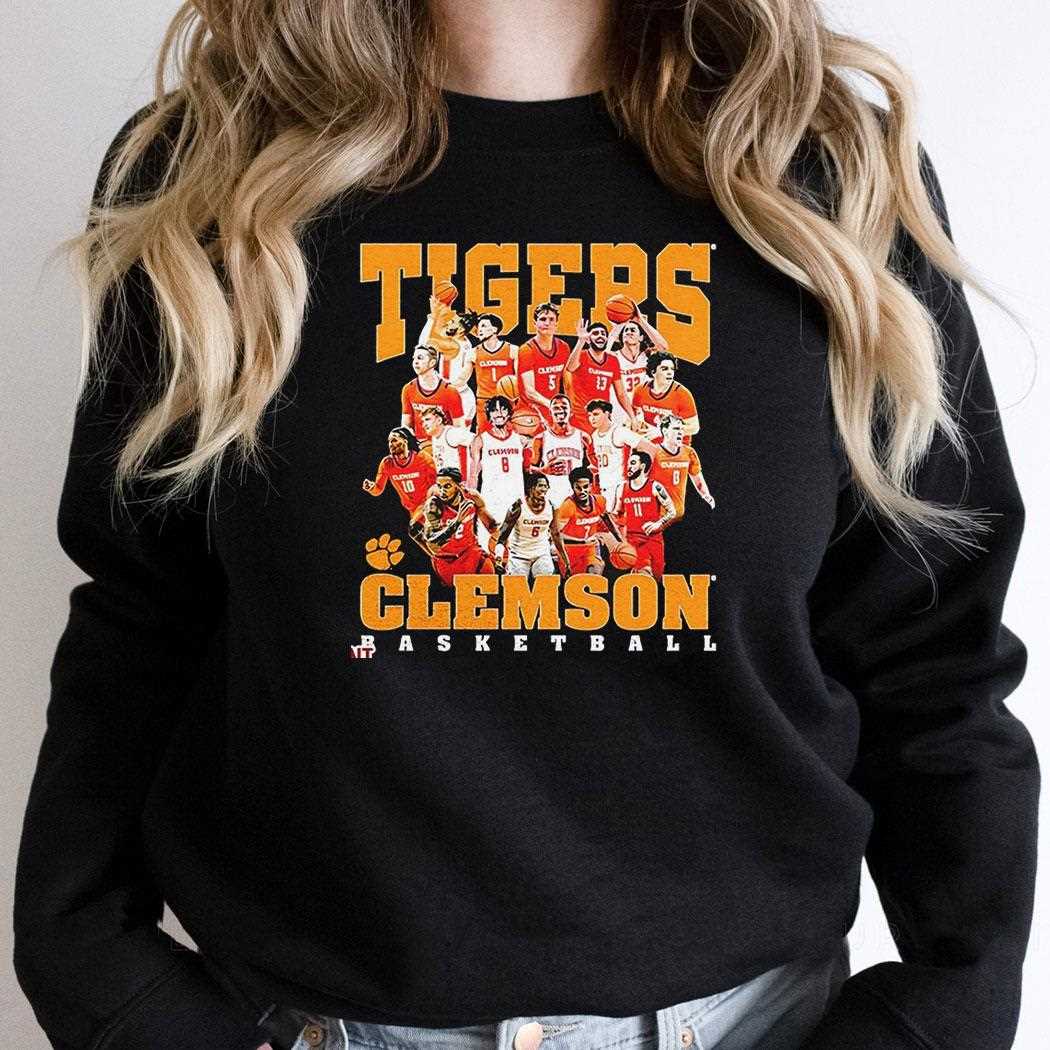 Clemson Tigers Mens Basketball Team Collage Shirt Clemson Tigers Mens Basketball Team Collage Shirt