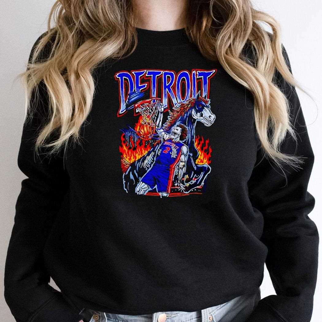 Detroit Pistons Basketball Skeleton Fire Shirt Detroit Pistons Basketball Skeleton Fire Shirt