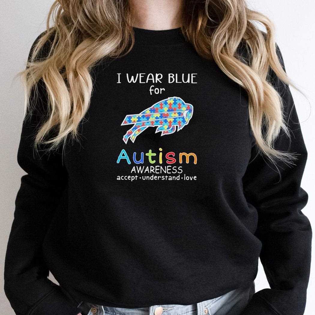 I Wear Blue For Autism Buffalo Bills Awareness Shirt I Wear Blue For Autism Buffalo Bills Awareness Shirt
