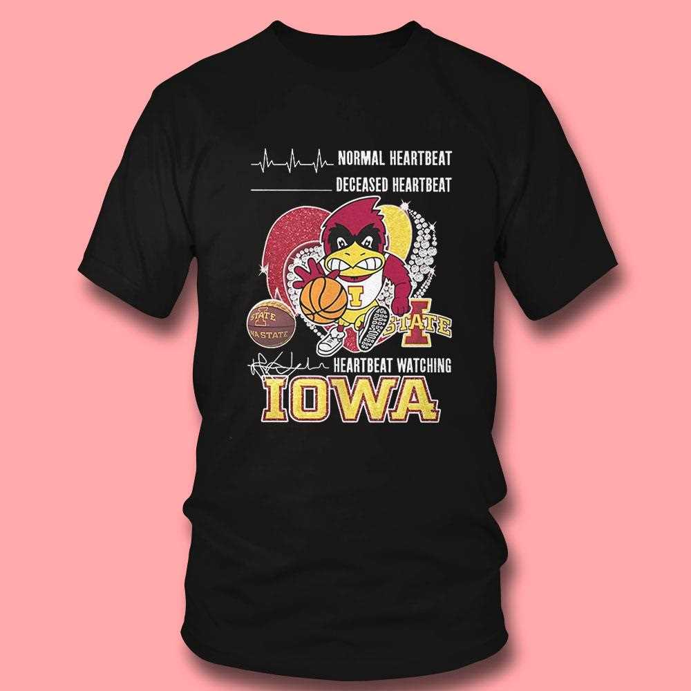 Iowa State Cyclones Normal Heartbeat Deceased Heartbeat Heartbeat Watching Shirt Iowa State Cyclones Normal Heartbeat Deceased Heartbeat Heartbeat Watching Shirt
