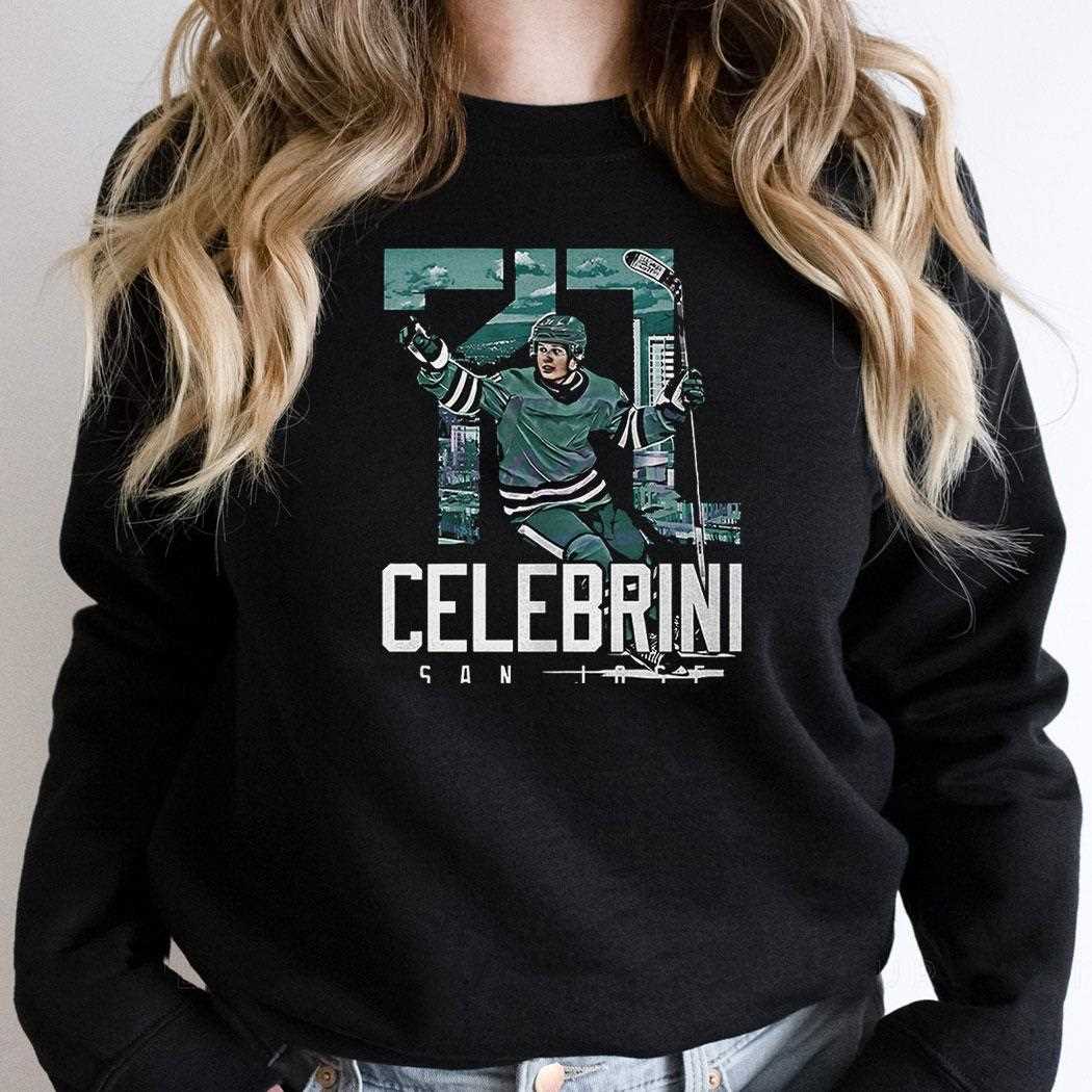Macklin Celebrini 71 San Jose Sharks Landmark Nhl Hockey Player Graphic Shirt Macklin Celebrini 71 San Jose Sharks Landmark Nhl Hockey Player Graphic Shirt
