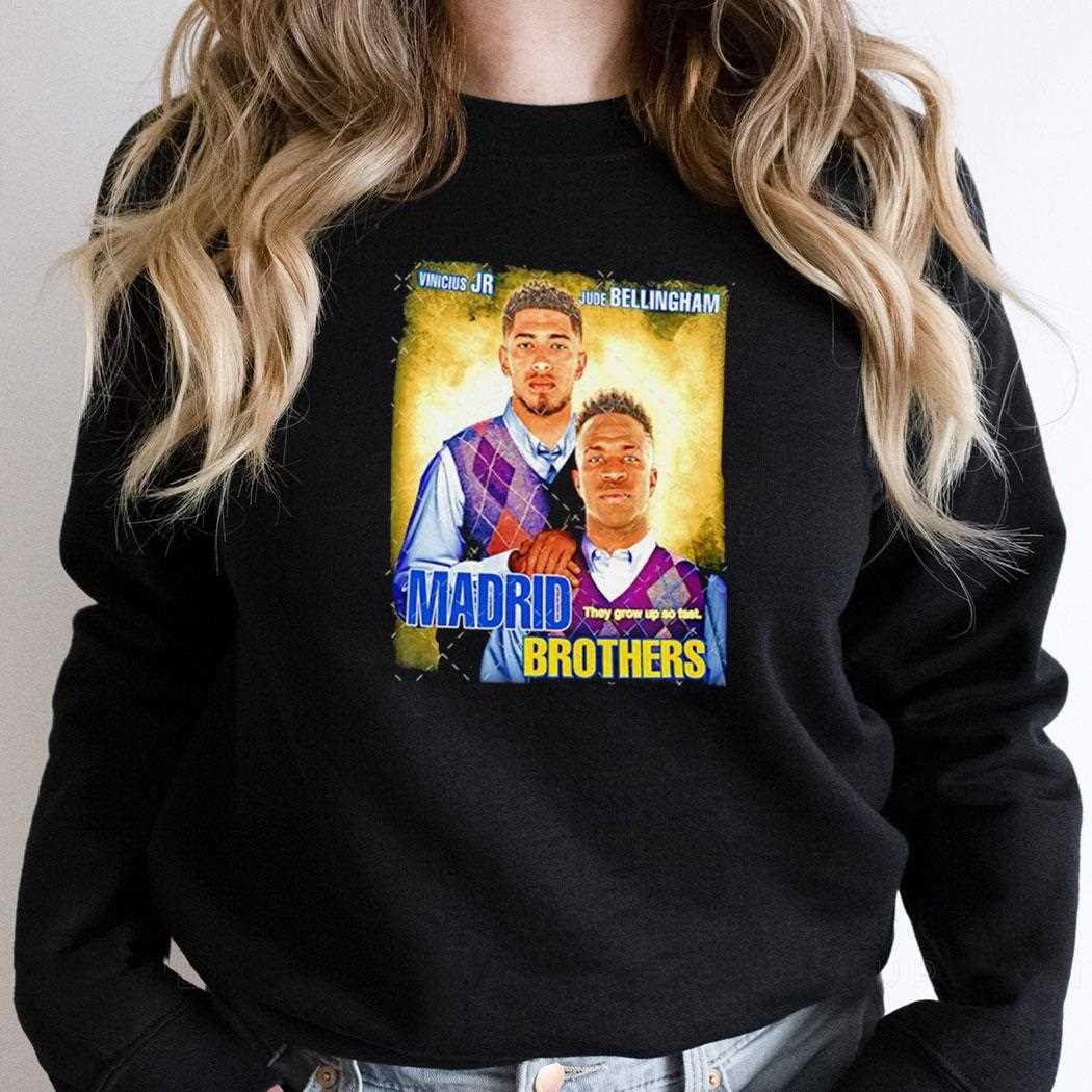 Madrid Brothers Step Brothers Jude Bellingham And Vinicius Jr Nfl Shirt Madrid Brothers Step Brothers Jude Bellingham And Vinicius Jr Nfl Shirt