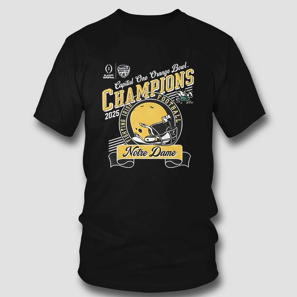 Notre Dame Fighting Irish 2025 Capital One Orange Bowl Champions Shirt Notre Dame Fighting Irish 2025 Capital One Orange Bowl Champions Shirt