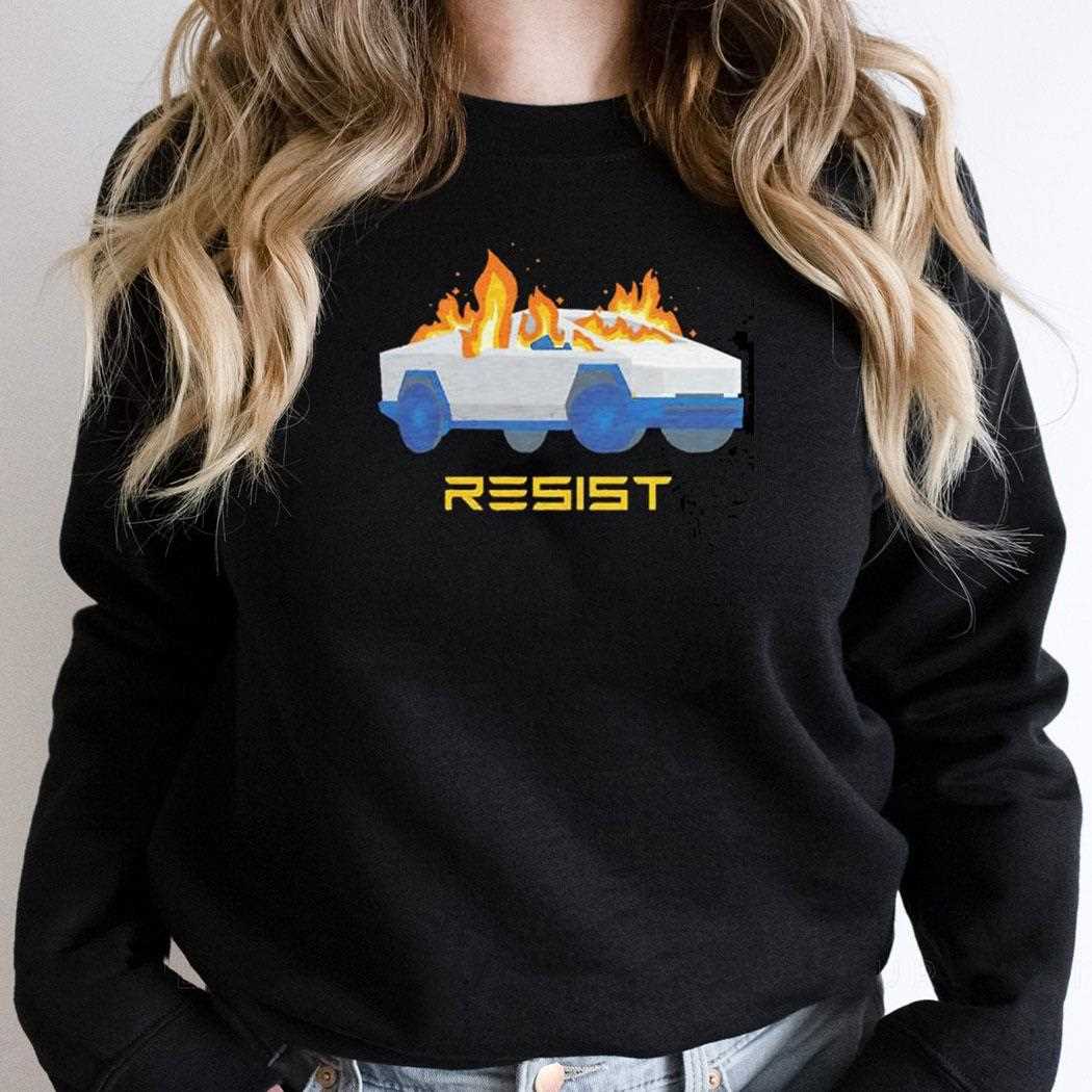 Resist Tesla Burn Shirt Resist Tesla Burn Shirt
