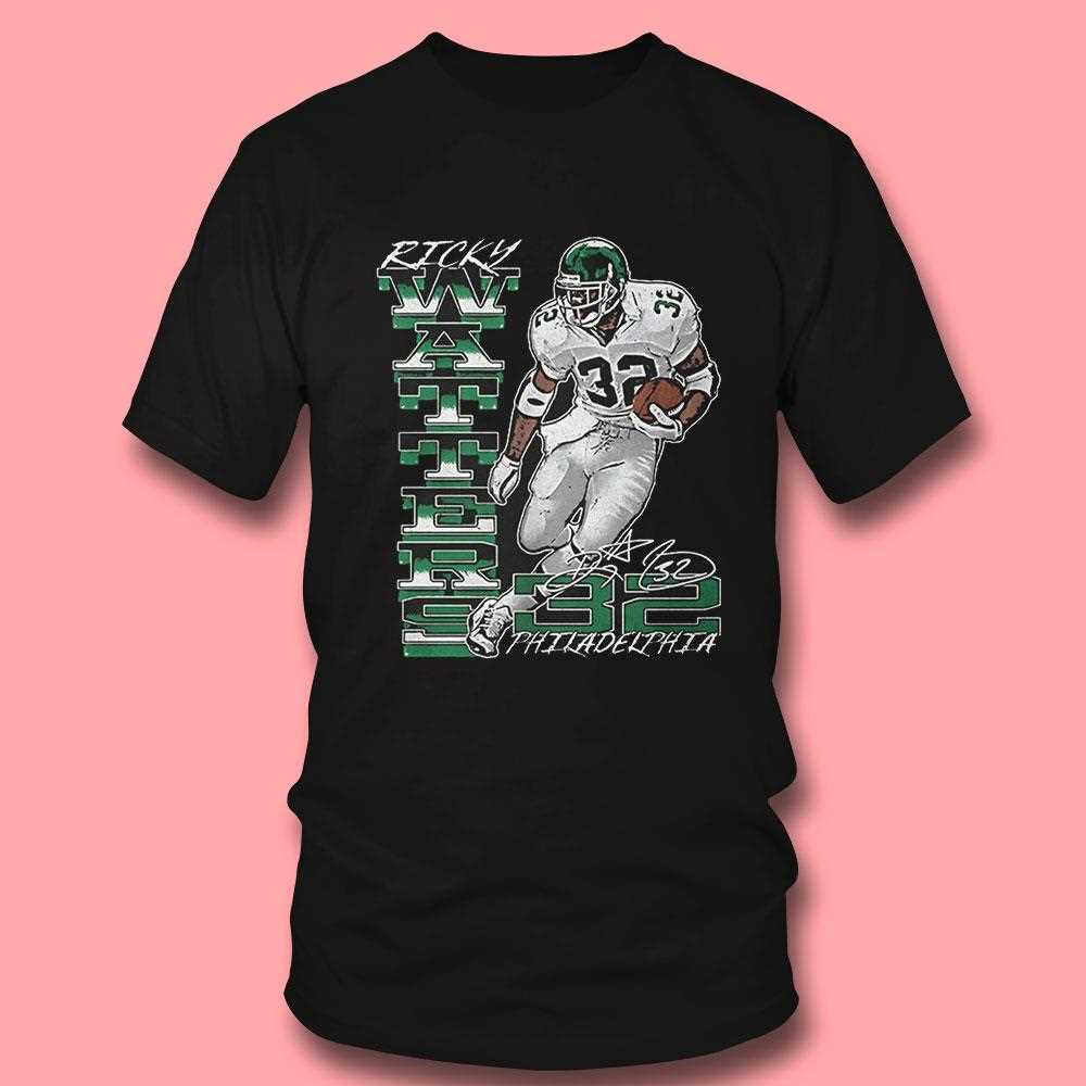 Ricky Watters Philadelphia Eagles Nfl Football Player Outline Name Signature Retro Shirt Ricky Watters Philadelphia Eagles Nfl Football Player Outline Name Signature Retro Shirt
