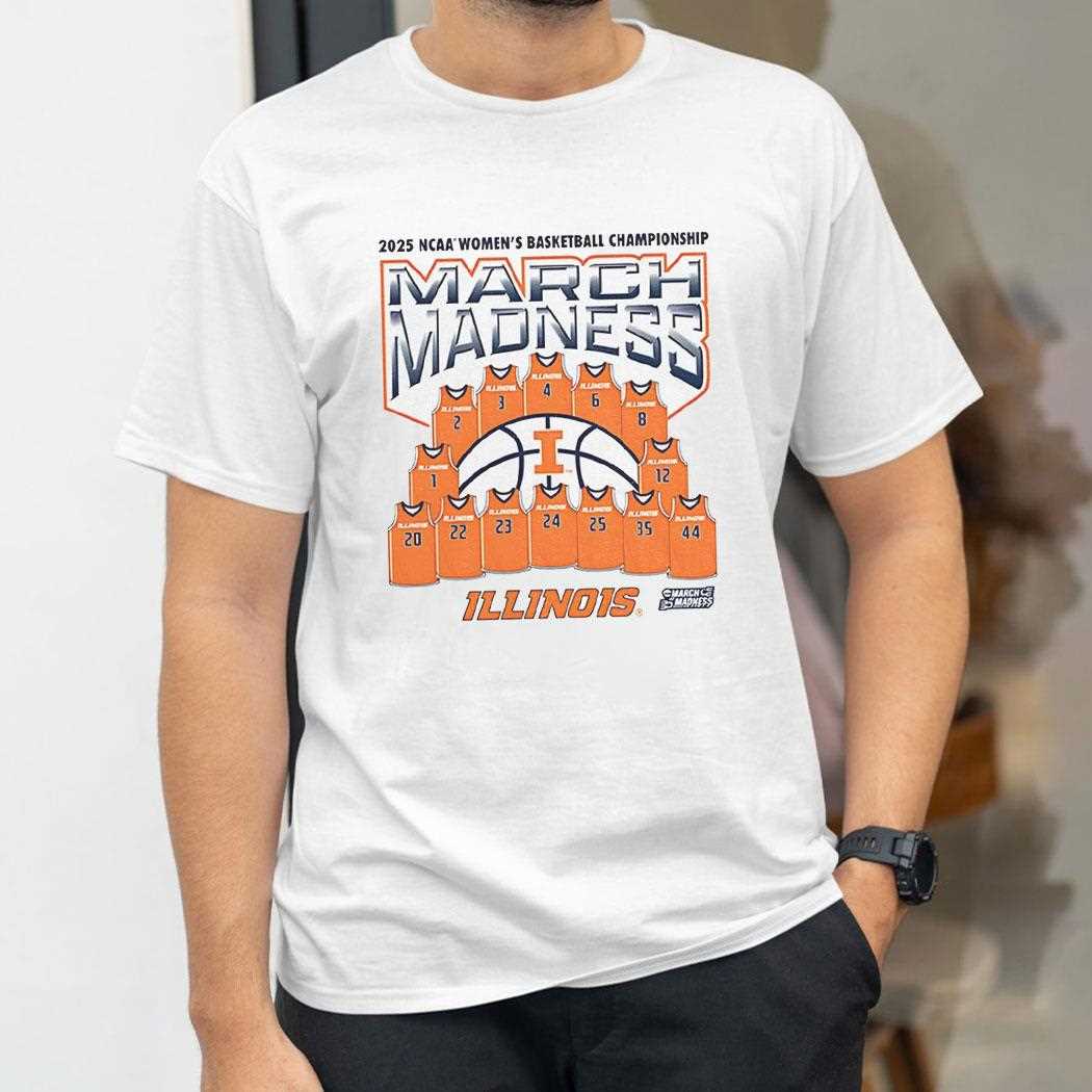 Illinois Fighting Illini 2025 Ncaa Womens Basketball Championship March Madness Shirt Illinois Fighting Illini 2025 Ncaa Womens Basketball Championship March Madness Shirt