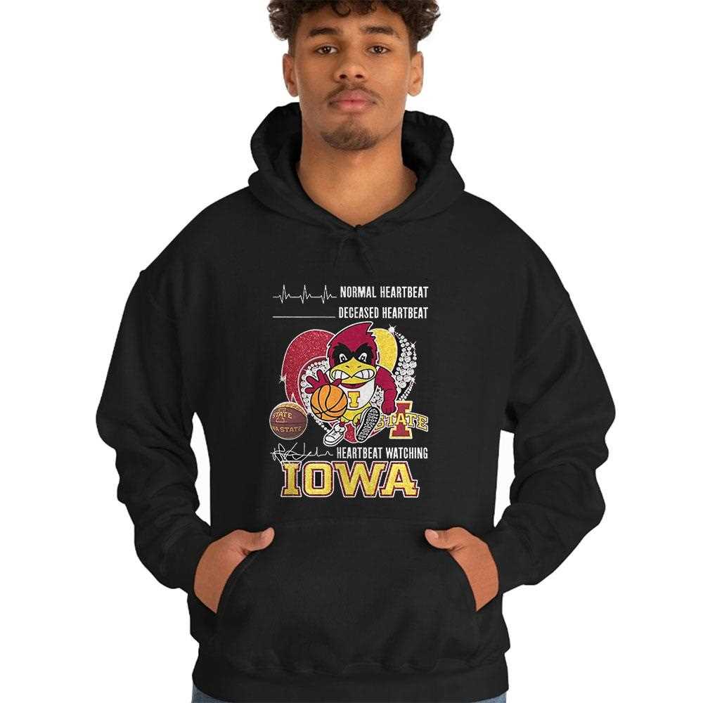 Iowa State Cyclones Normal Heartbeat Deceased Heartbeat Heartbeat Watching Shirt Iowa State Cyclones Normal Heartbeat Deceased Heartbeat Heartbeat Watching Shirt