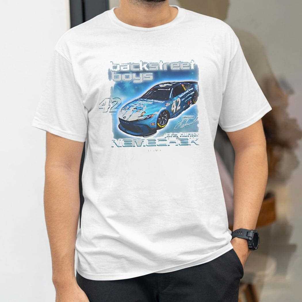 John Hunter Nemechek Legacy Motor Club Team Collection Backstreet Boys Car Shirt John Hunter Nemechek Legacy Motor Club Team Collection Backstreet Boys Car Shirt