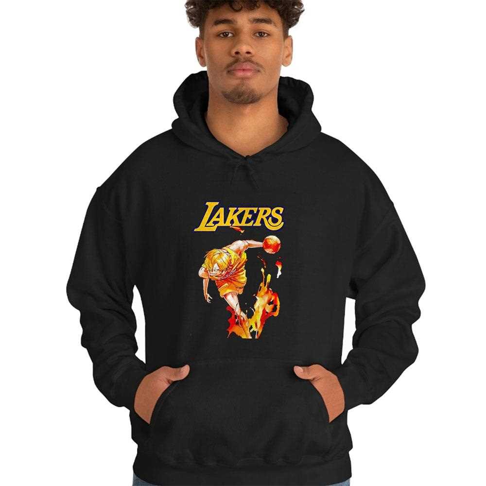 Los Angeles Lakers X One Piece Sanji Nba Shirt Los Angeles Lakers X One Piece Sanji Nba Shirt