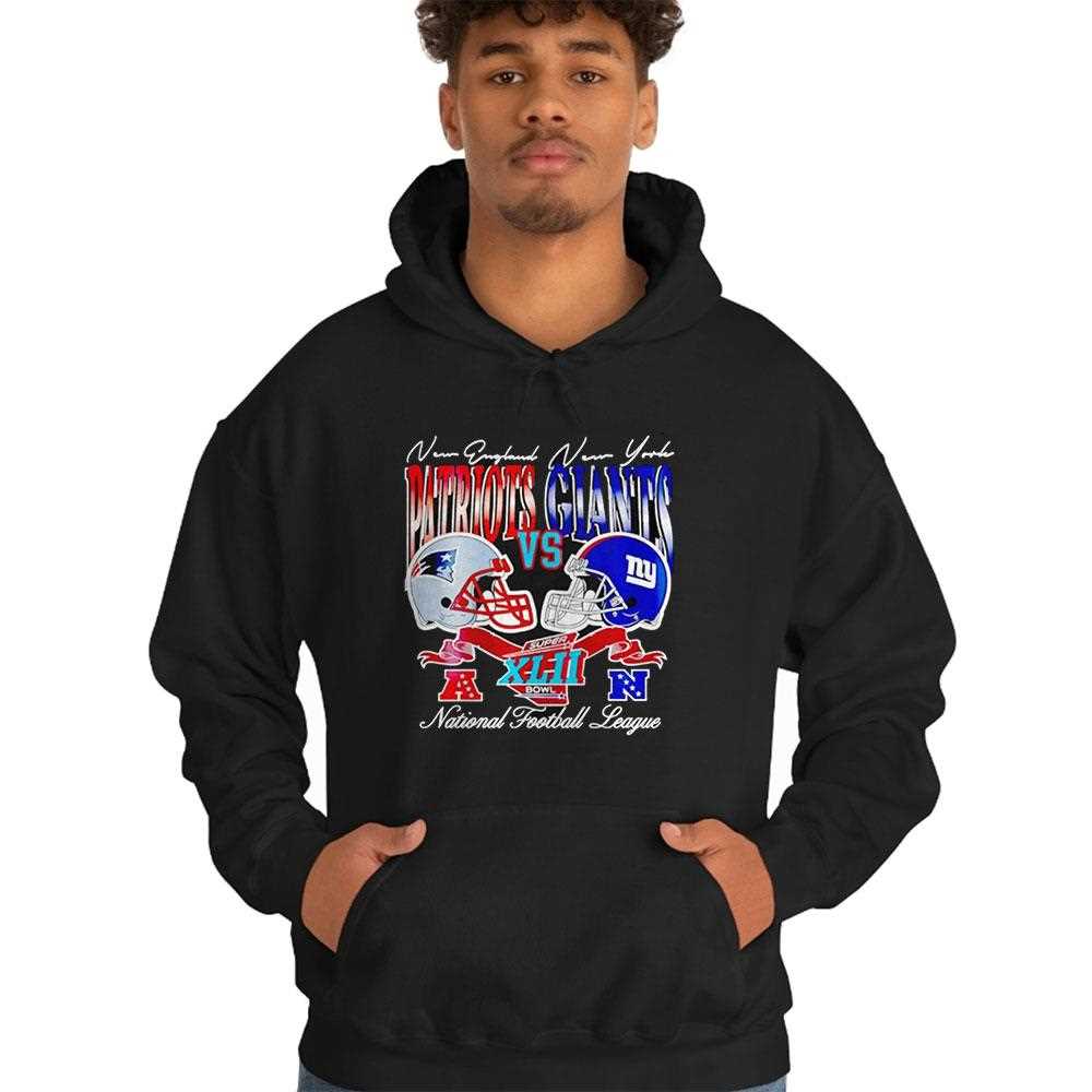 New England Patriots X New York Giants Super Bowl National Football League Shirt New England Patriots X New York Giants Super Bowl National Football League Shirt