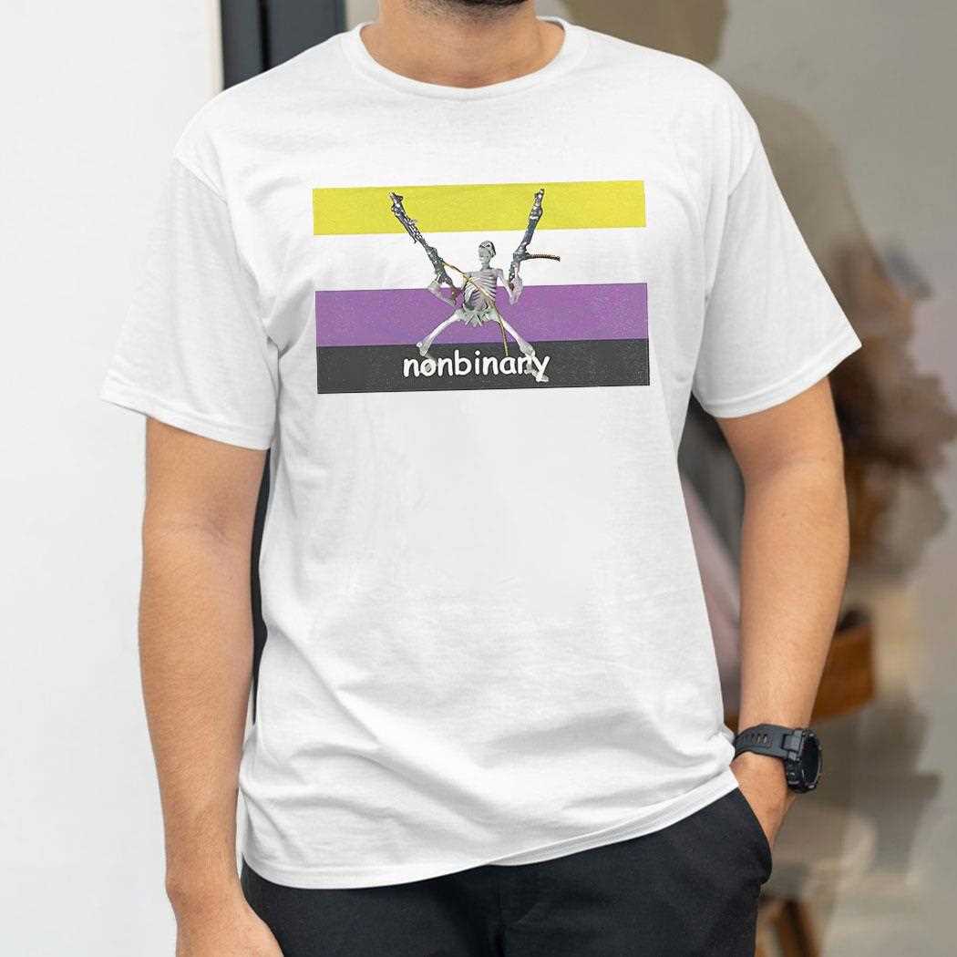 Nonbinary Skeleton Warrior Flag Shirt Nonbinary Skeleton Warrior Flag Shirt