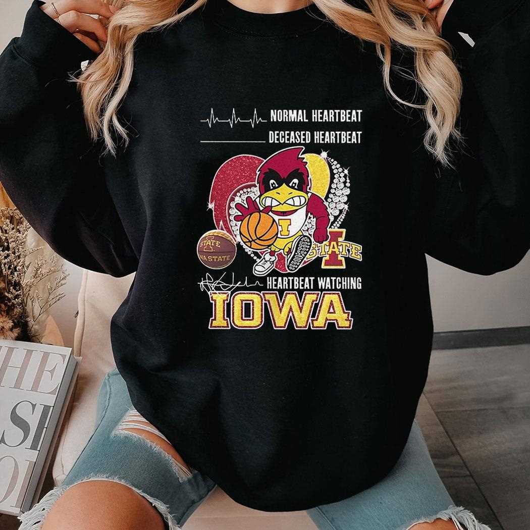 Iowa State Cyclones Normal Heartbeat Deceased Heartbeat Heartbeat Watching Shirt Iowa State Cyclones Normal Heartbeat Deceased Heartbeat Heartbeat Watching Shirt