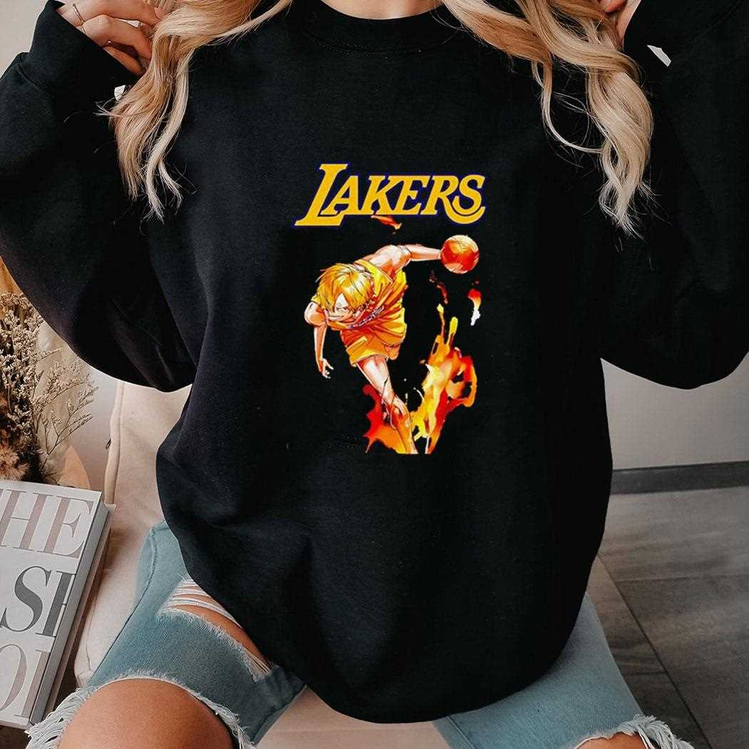 Los Angeles Lakers X One Piece Sanji Nba Shirt Los Angeles Lakers X One Piece Sanji Nba Shirt