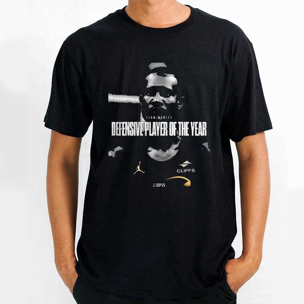 Evan Mobley Cleveland Cavaliers 2025 Nba Defensive Player Of The Year Shirt Evan Mobley Cleveland Cavaliers 2025 Nba Defensive Player Of The Year Shirt