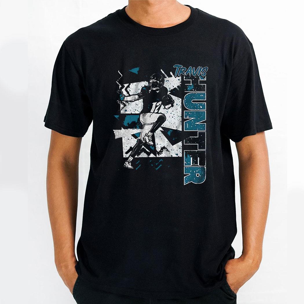 Travis Hunter Jacksonville Jaguars Nfl Football Player Portrait Shirt Travis Hunter Jacksonville Jaguars Nfl Football Player Portrait Shirt