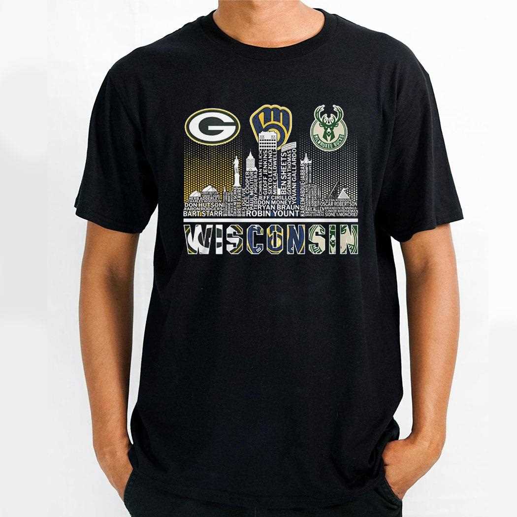 Wisconsin Packers Brewers Bucks Shirt