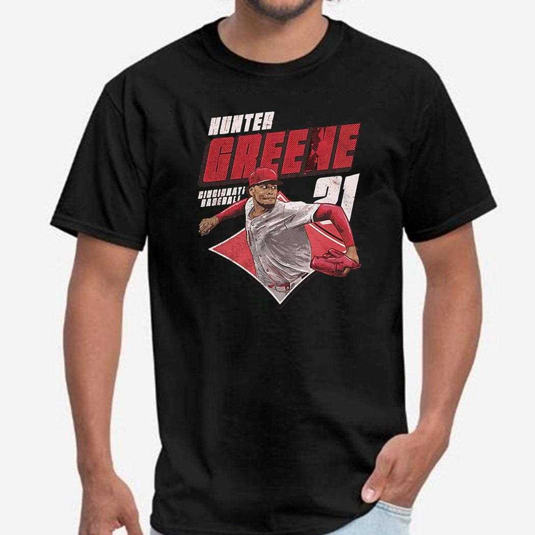 Hunter Greene Cincinnati Reds Mlb Baseball Player Diamond Shirt Hunter Greene Cincinnati Reds Mlb Baseball Player Diamond Shirt