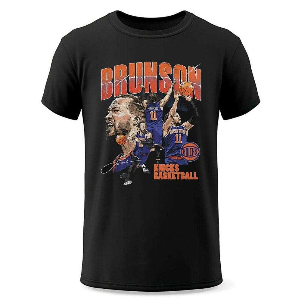 Jalen Brunson New York Knicks Nba Basketball College Signature Shirt Jalen Brunson New York Knicks Nba Basketball College Signature Shirt