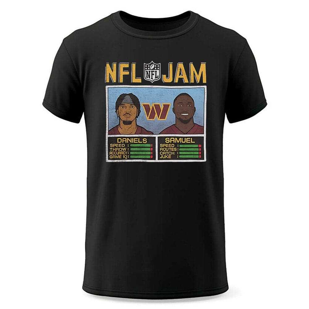 Jayden Daniels And Deebo Samuel Washington Commanders Nfl Jam Shirt Jayden Daniels And Deebo Samuel Washington Commanders Nfl Jam Shirt