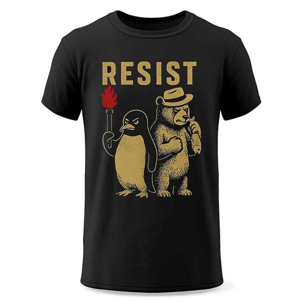 Penguins Smokey Bear Resist Tariff Shirt Penguins Smokey Bear Resist Tariff Shirt