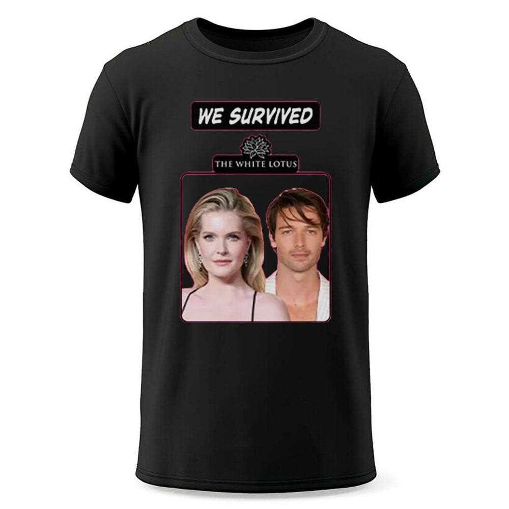 We Survived White Lotus Shirt Front We Survived White Lotus Shirt Front