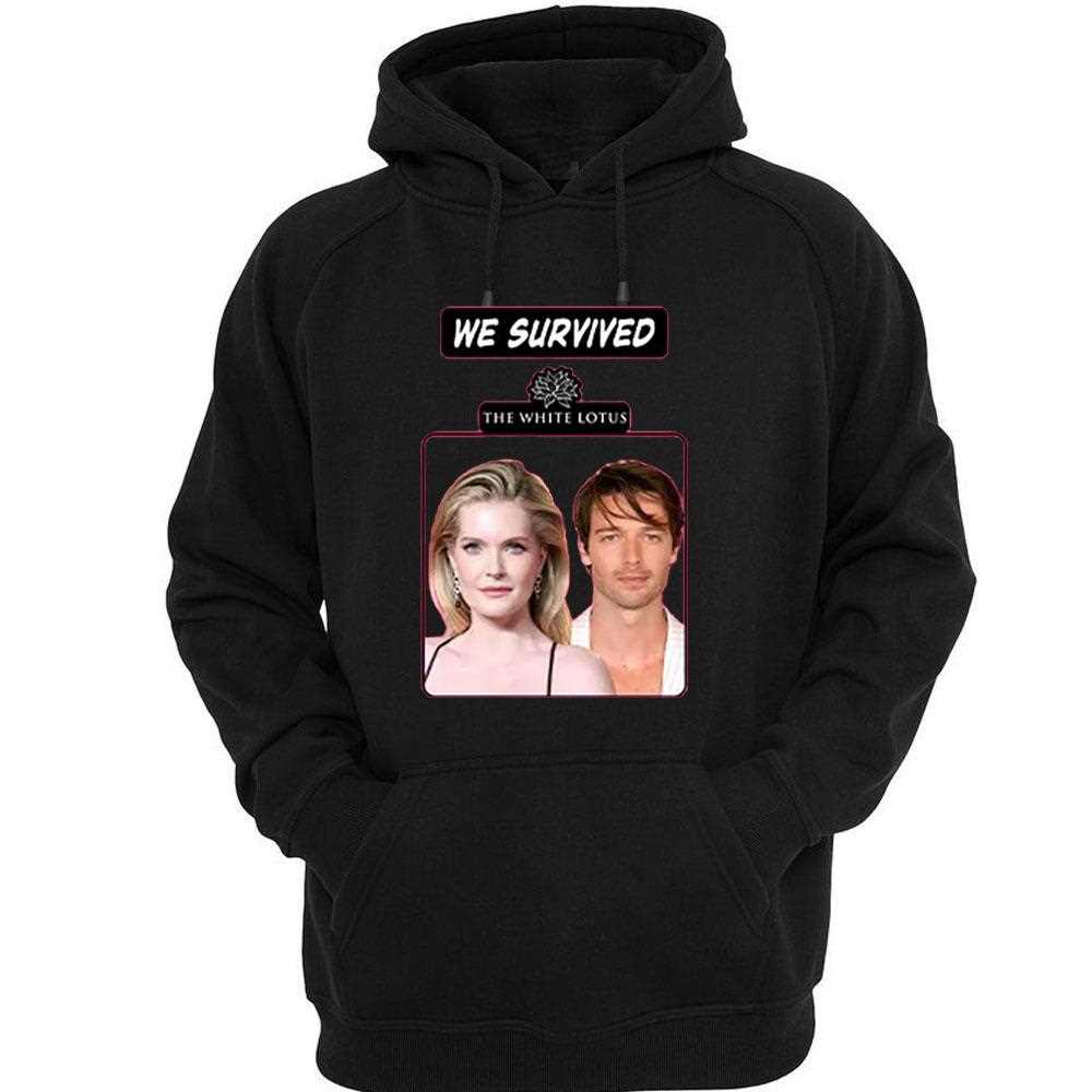 We Survived White Lotus Shirt Front We Survived White Lotus Shirt Front