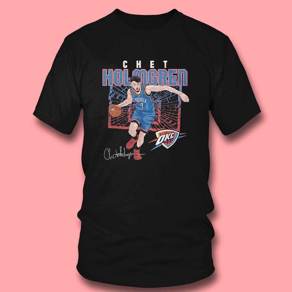 Chet Holmgren Oklahoma City Thunder Mlb Basketball Player Shattered Signature Shirt Chet Holmgren Oklahoma City Thunder Mlb Basketball Player Shattered Signature Shirt
