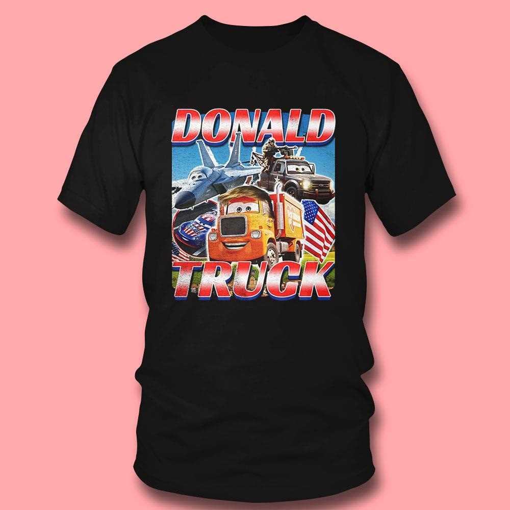 Donald Truck Cartoon Usa Flag Shirt Donald Truck Cartoon Usa Flag Shirt