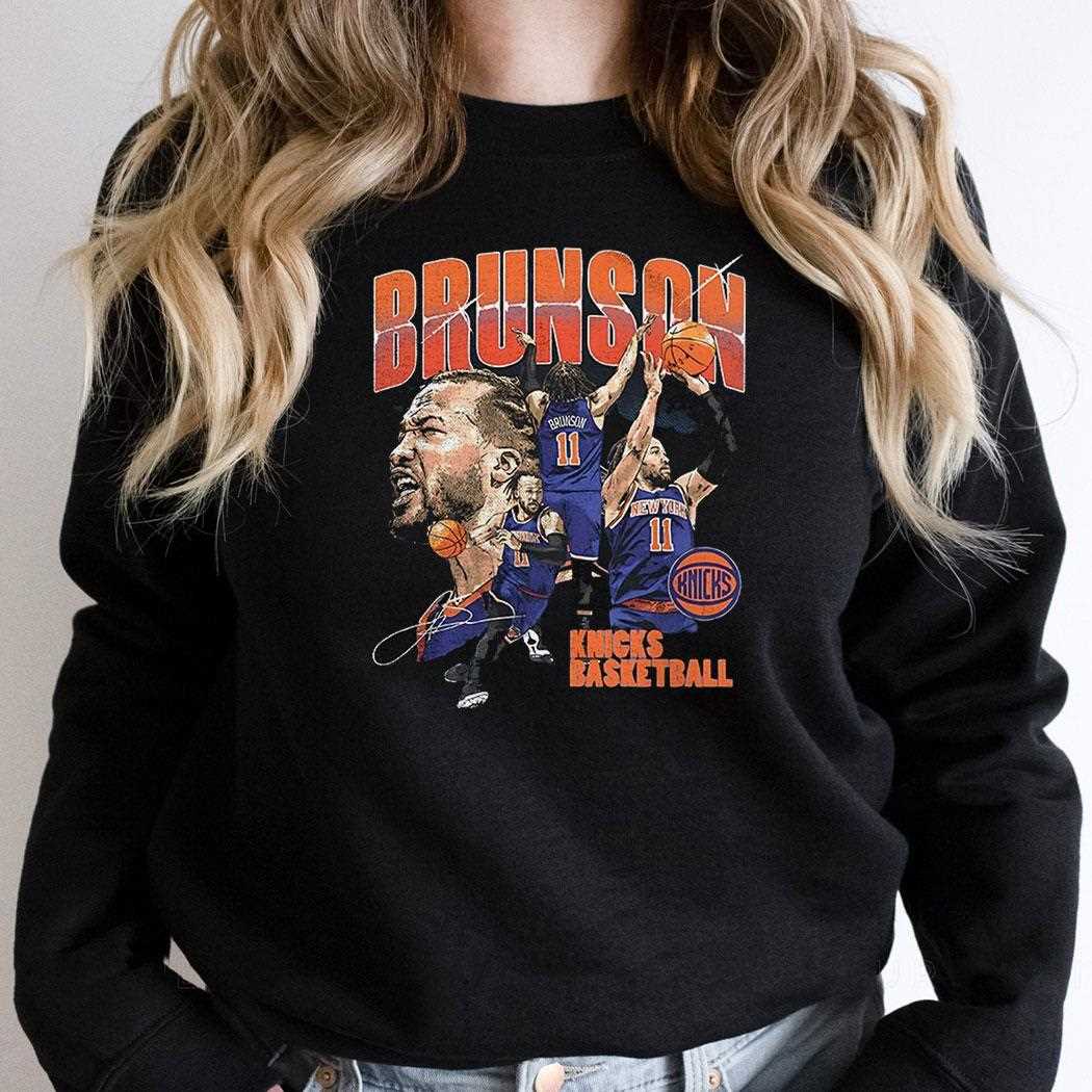Jalen Brunson New York Knicks Nba Basketball College Signature Shirt Jalen Brunson New York Knicks Nba Basketball College Signature Shirt