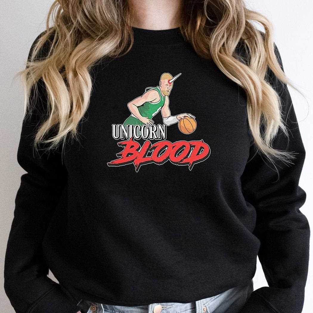 Kristaps Porzingis Boston Celtics Unicorn Blood Shirt Kristaps Porzingis Boston Celtics Unicorn Blood Shirt
