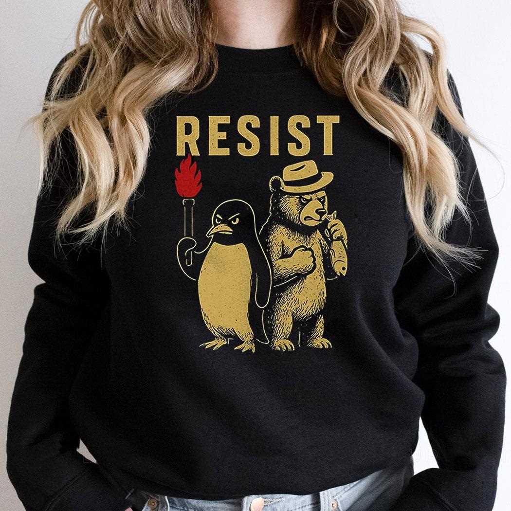 Penguins Smokey Bear Resist Tariff Shirt Penguins Smokey Bear Resist Tariff Shirt