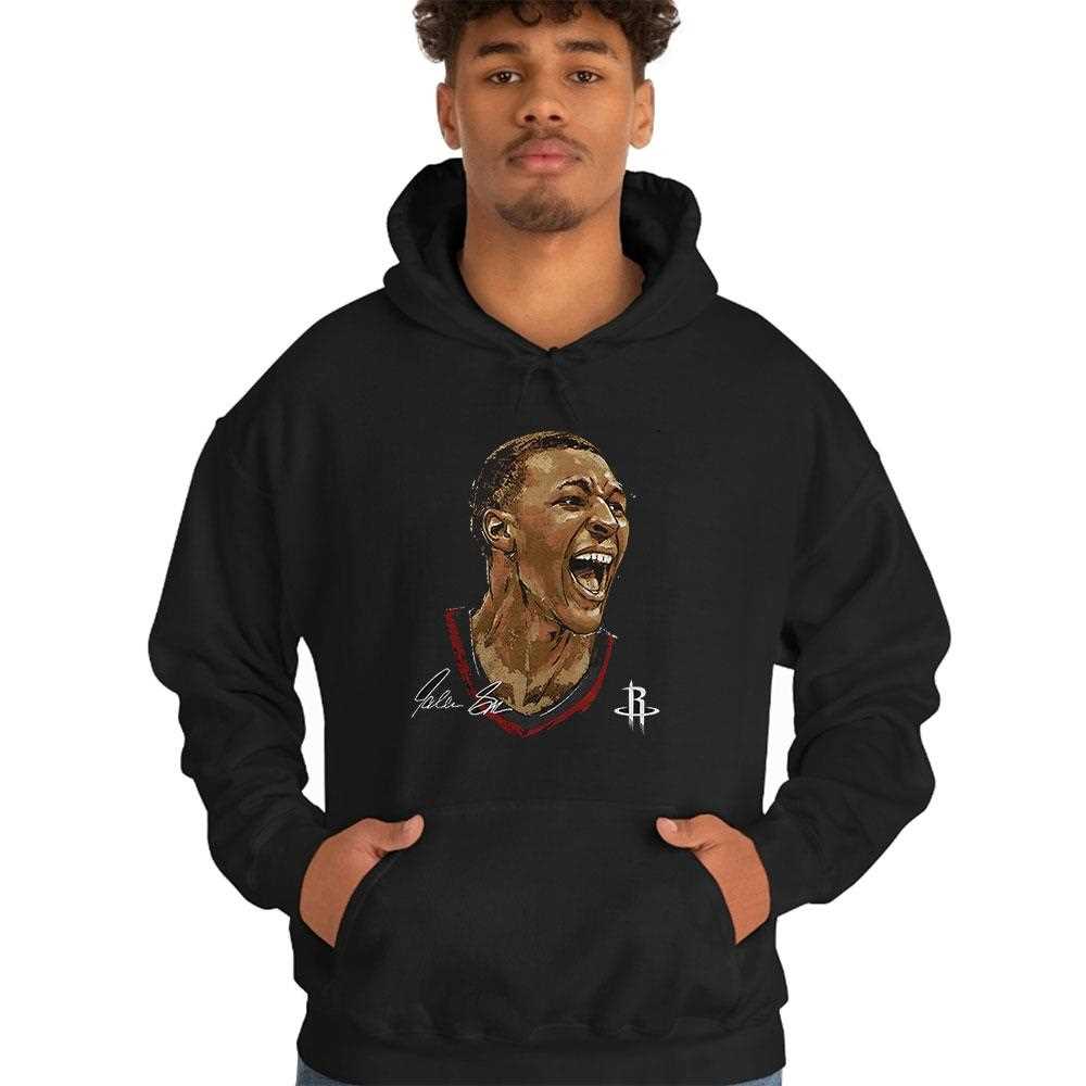 Jabari Smith Jr Houston Rockets Mlb Basketball Player Portrait Signature Shirt Jabari Smith Jr Houston Rockets Mlb Basketball Player Portrait Signature Shirt