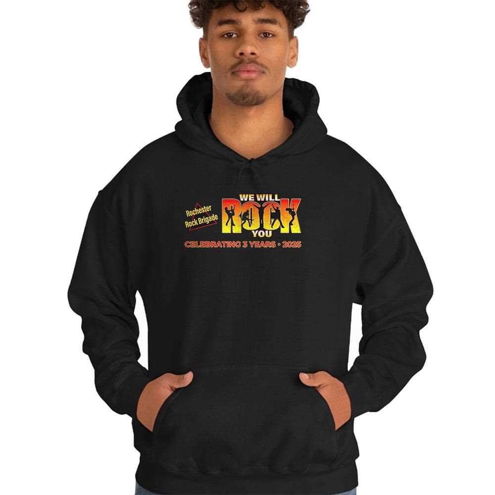 Rochester Rock Brigade We Will Rock You Celebrating 3 Years Shirt Rochester Rock Brigade We Will Rock You Celebrating 3 Years Shirt