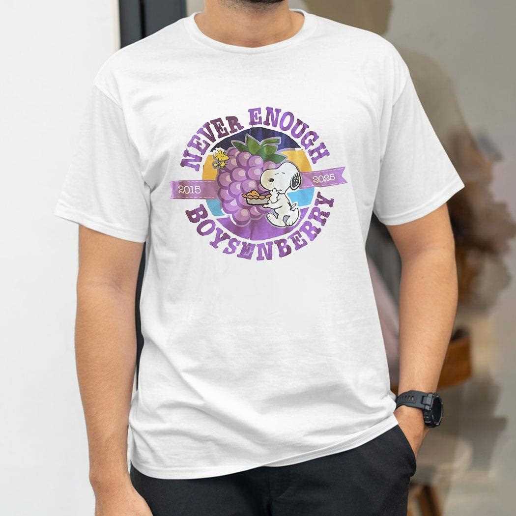 Snoopy Never Enough Boysenberry 2015 2025 Shirt Snoopy Never Enough Boysenberry 2015 2025 Shirt