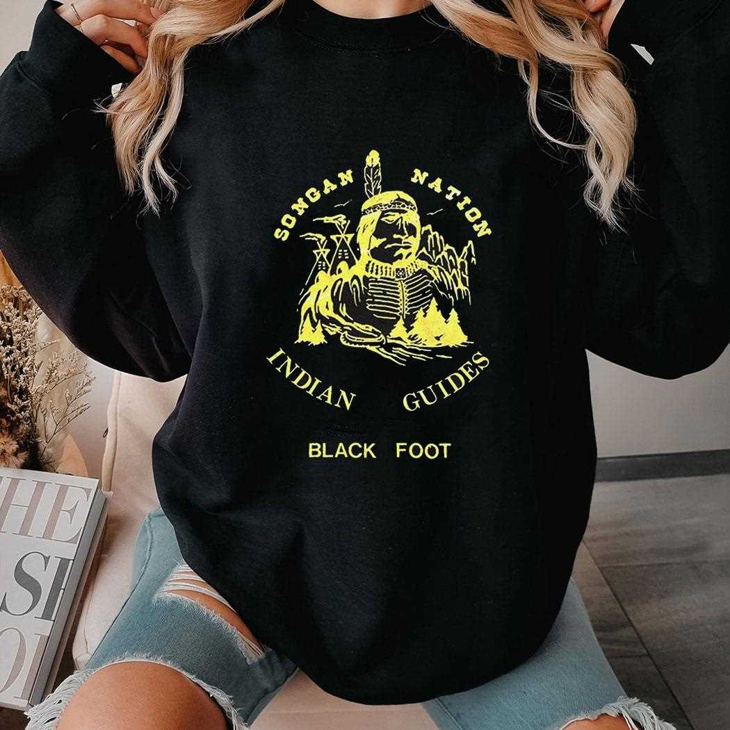 Songan Nation Indian Guides Black Foot Shirt Songan Nation Indian Guides Black Foot Shirt