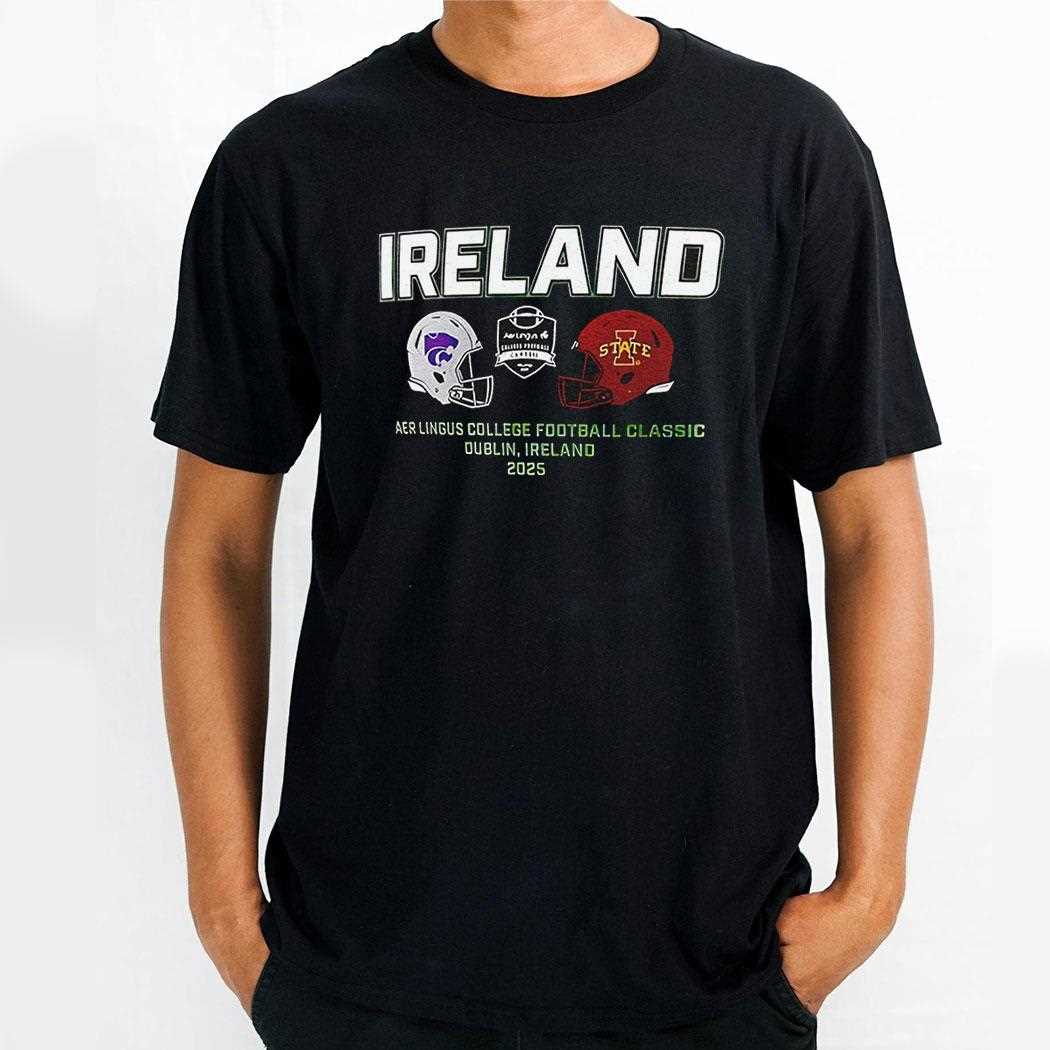 Kansas State Wildcats Vs Iowa State Cyclones Ireland Aer Lingus College Football Classic Dublin Ireland 2025 Shirt Kansas State Wildcats Vs Iowa State Cyclones Ireland Aer Lingus College Football Classic Dublin Ireland 2025 Shirt