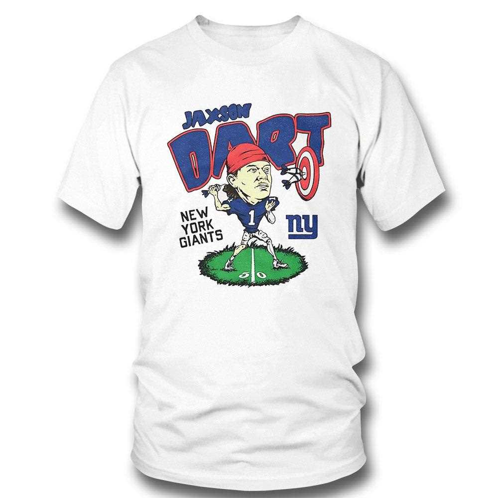 New York Giants Jaxson Dart Nfl Football Player Cartoon Shirt New York Giants Jaxson Dart Nfl Football Player Cartoon Shirt