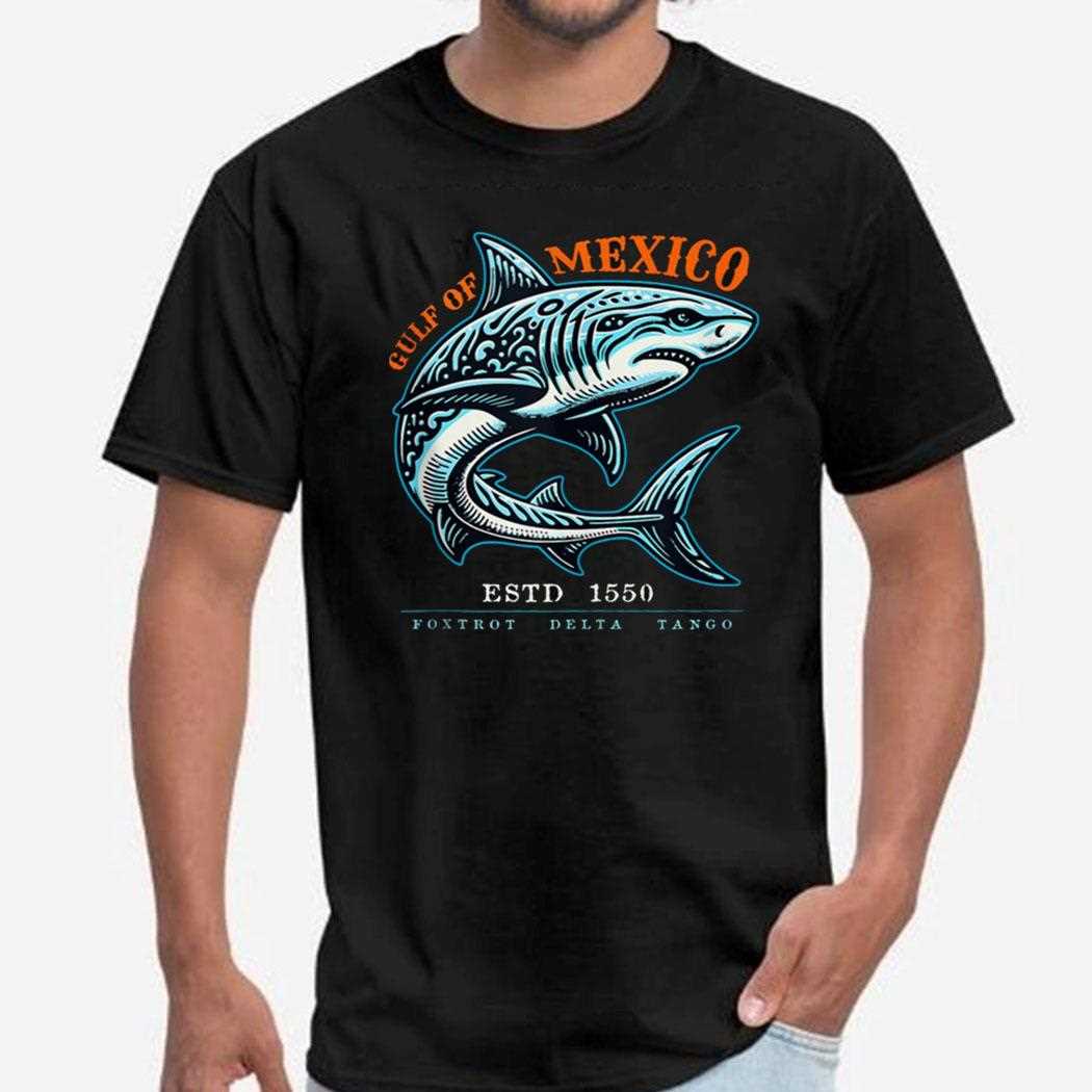 Gulf Of Mexico Foxtrot Delta Tango Tribal Shark Shirt Gulf Of Mexico Foxtrot Delta Tango Tribal Shark Shirt