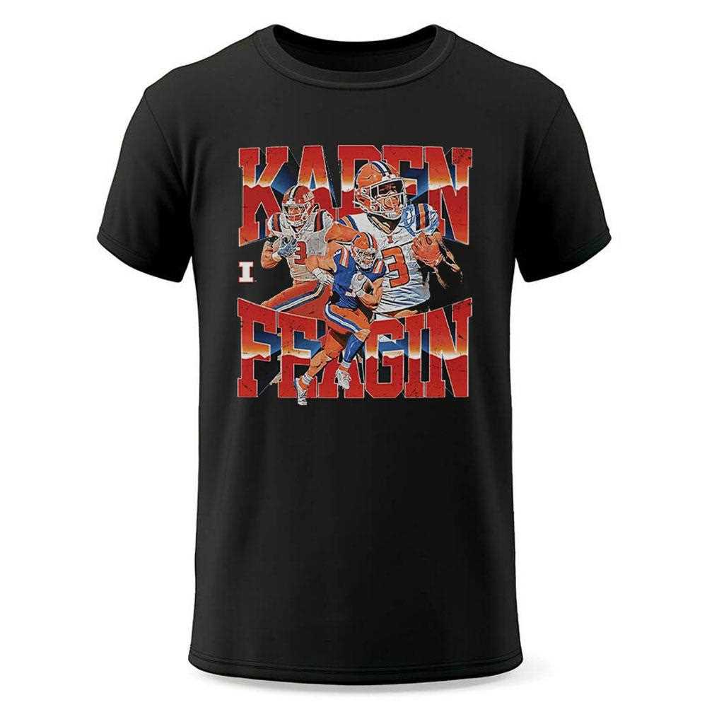 Illinois Ncaa Football Kaden Feagin Collage Shirt Illinois Ncaa Football Kaden Feagin Collage Shirt