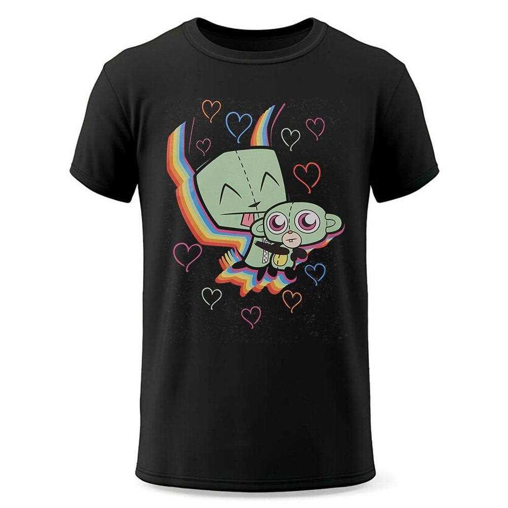 Invader Zim Gir Rainbow Hearts Shirt Invader Zim Gir Rainbow Hearts Shirt