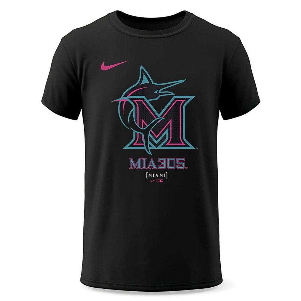 Miami Marlins 2025 City Connect Logo Shirt Miami Marlins 2025 City Connect Logo Shirt