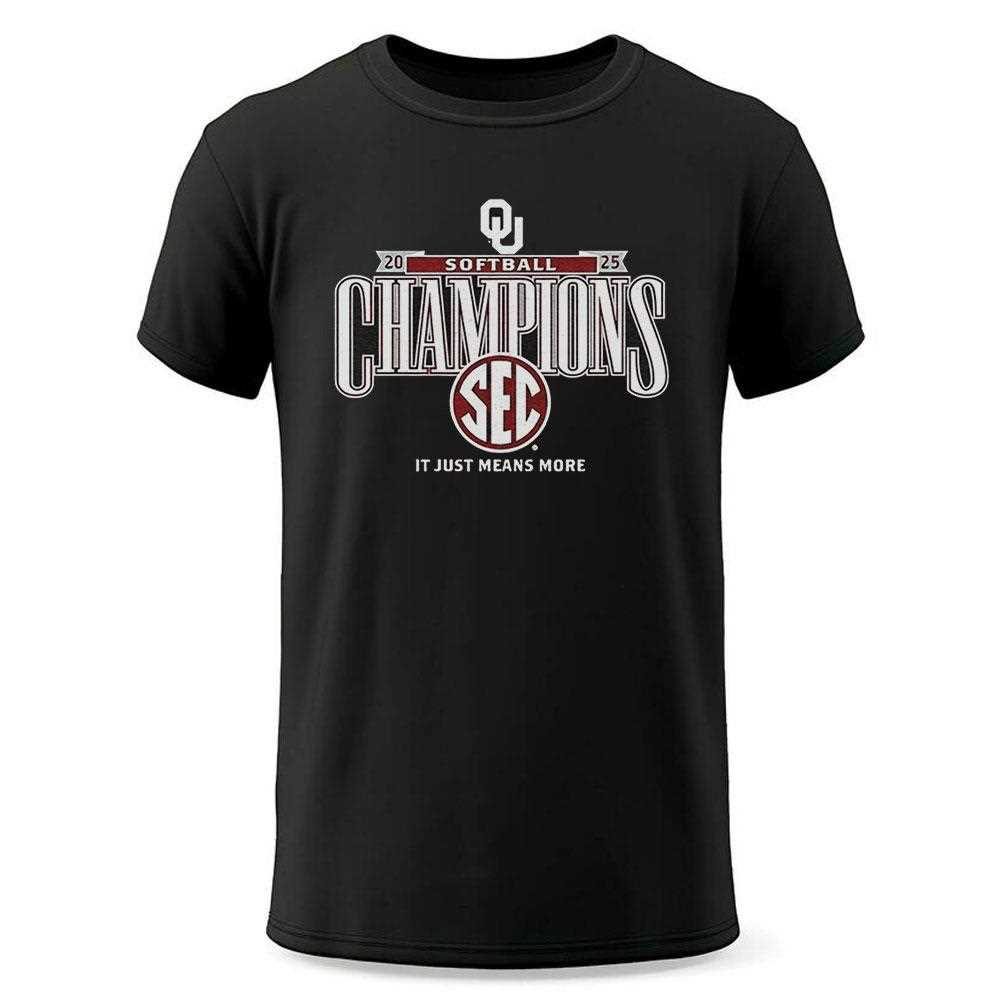Oklahoma Sooners 2025 Sec Softball Regular Season Champions Shirt Oklahoma Sooners 2025 Sec Softball Regular Season Champions Shirt