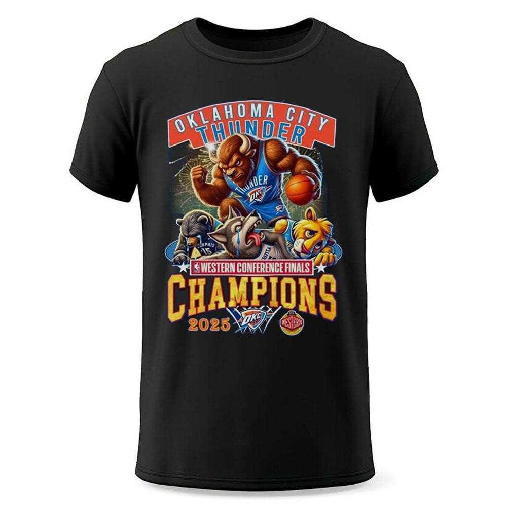 Oklahome City Thunder 2025 Champions Wcf Shirt Oklahome City Thunder 2025 Champions Wcf Shirt