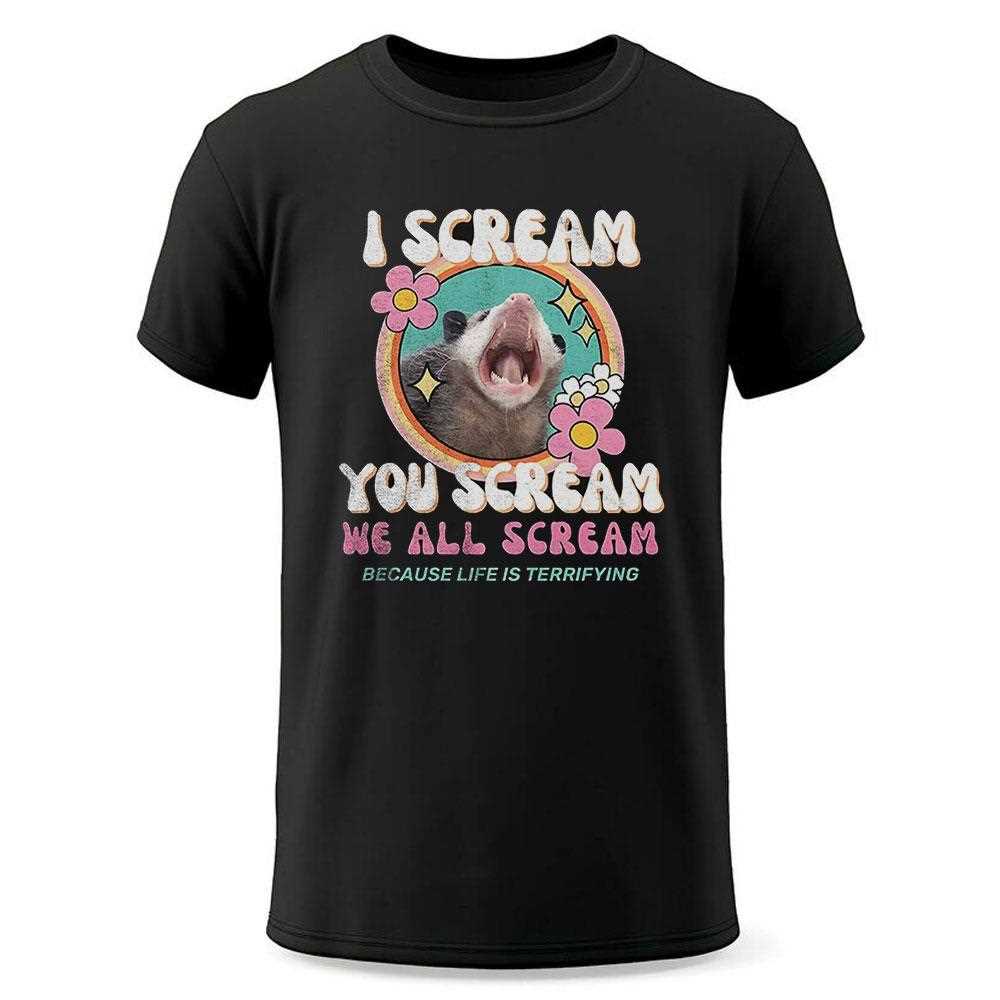 Opossum I Scream You Scream We All Scream Shirt Opossum I Scream You Scream We All Scream Shirt
