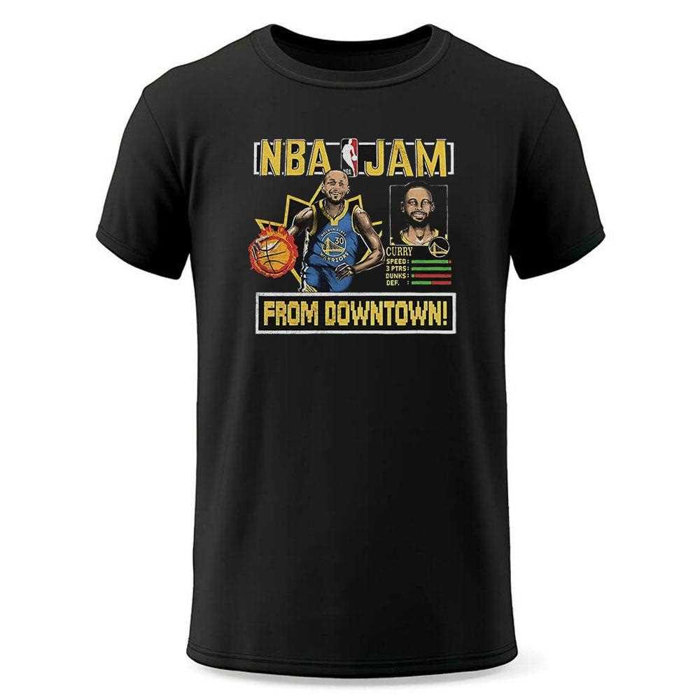 Stephen Curry Golden State Warriors Nba Jam From Downtown Shirt Stephen Curry Golden State Warriors Nba Jam From Downtown Shirt