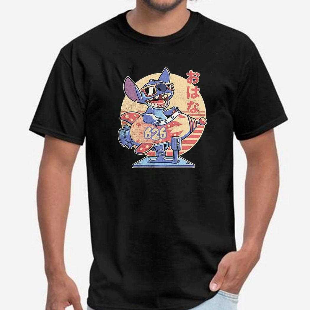 Stitch On A Coin Operated Ride Extraterrestrial Animal Spaceship Shirt