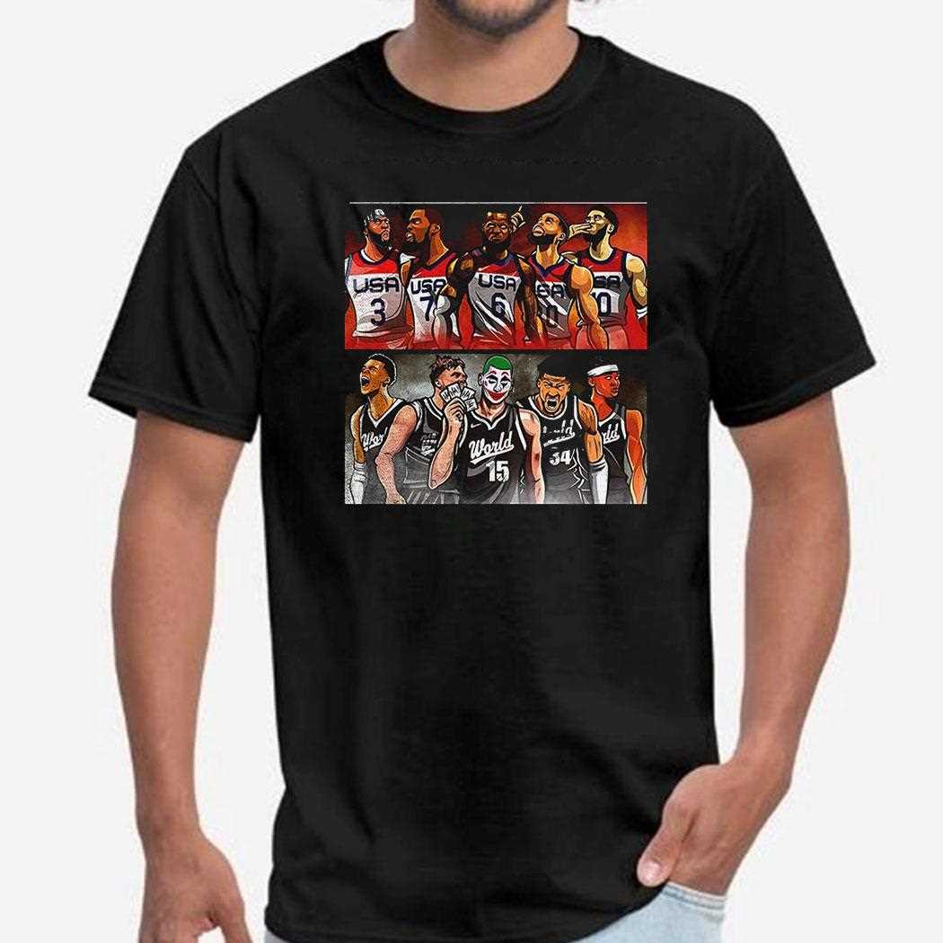 Team Usa Or Team World Basketball Comics Shirt
