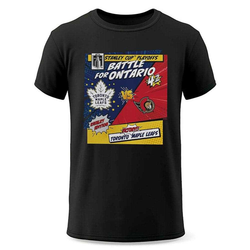 Toronto Maple Leafs Vs Ottawa Senators 2025 Stanley Cup Playoffs Rivalry Comic Pop Shirt Toronto Maple Leafs Vs Ottawa Senators 2025 Stanley Cup Playoffs Rivalry Comic Pop Shirt